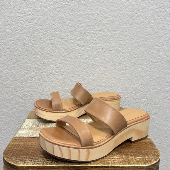 Nisolo Anthropologie Ellie All Day Leather Clog Almond Size 7 - Picture 5 of 9